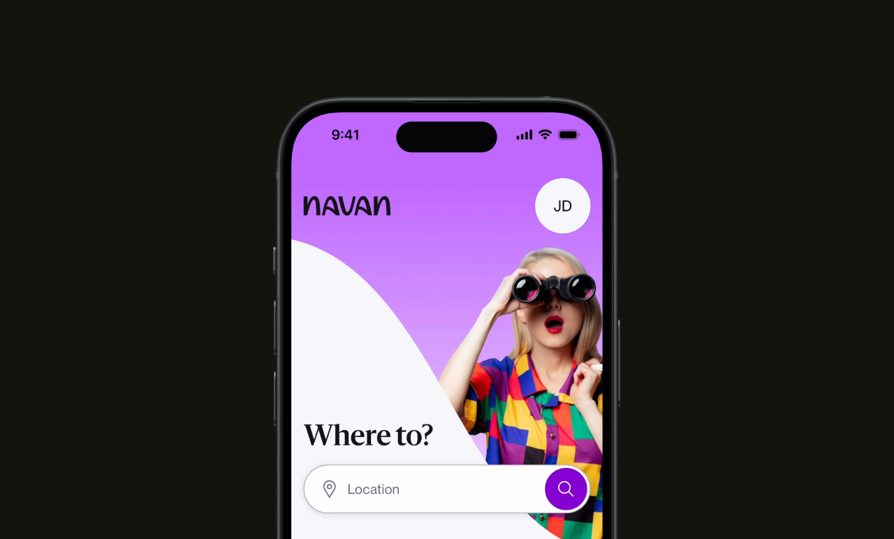 navan homepage on smartphone