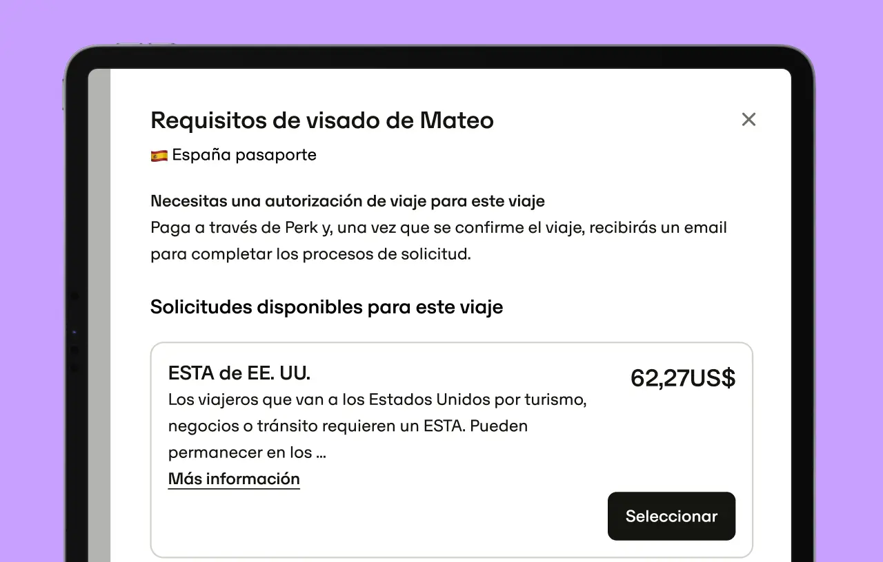 Compra visados o autorizaciones de viaje en unos pocos clics