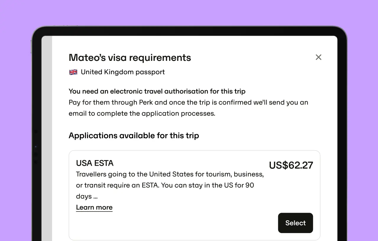 Apply for travel authorisations in just a few clicks