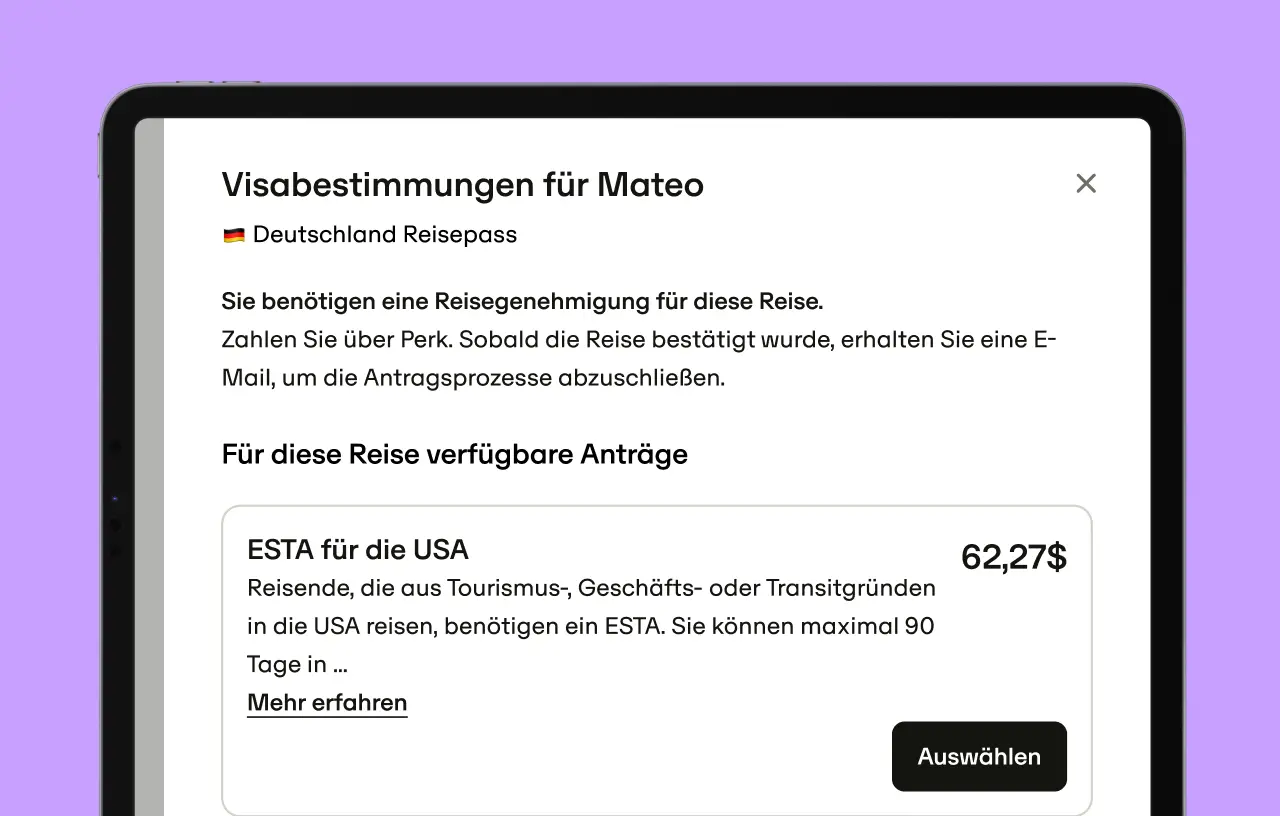 Visa oder Reisegenehmigungen in nur wenigen Klicks kaufen