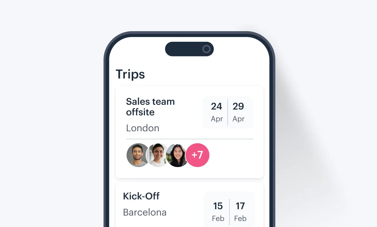 Trips Listed In App