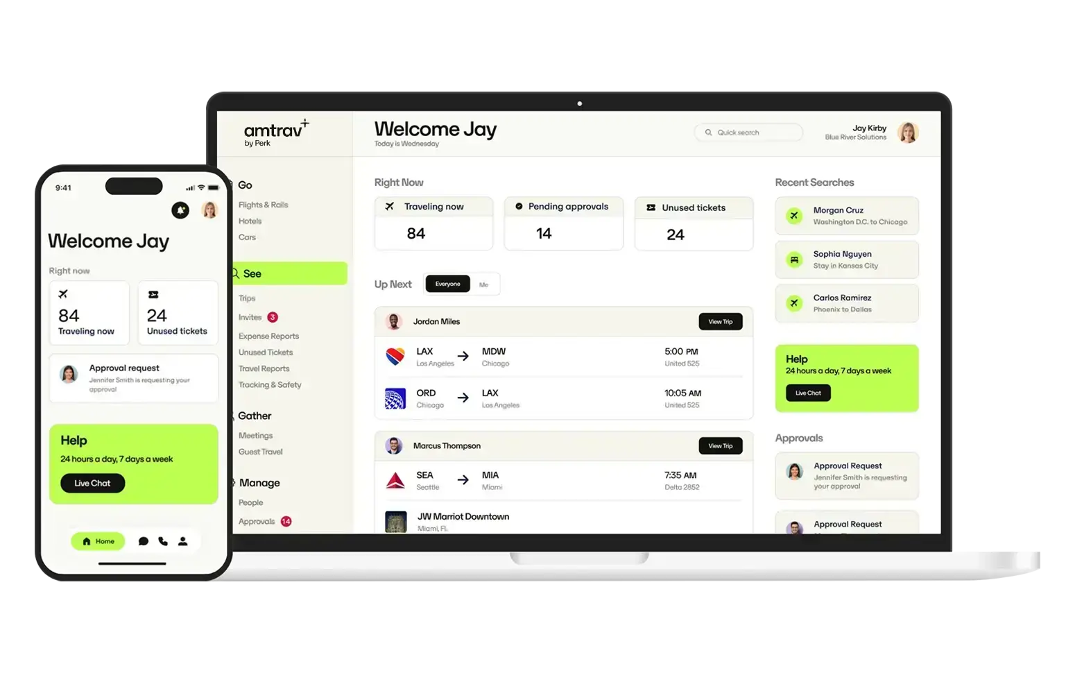 Amtrav Product Screenshots Dashboard Perk