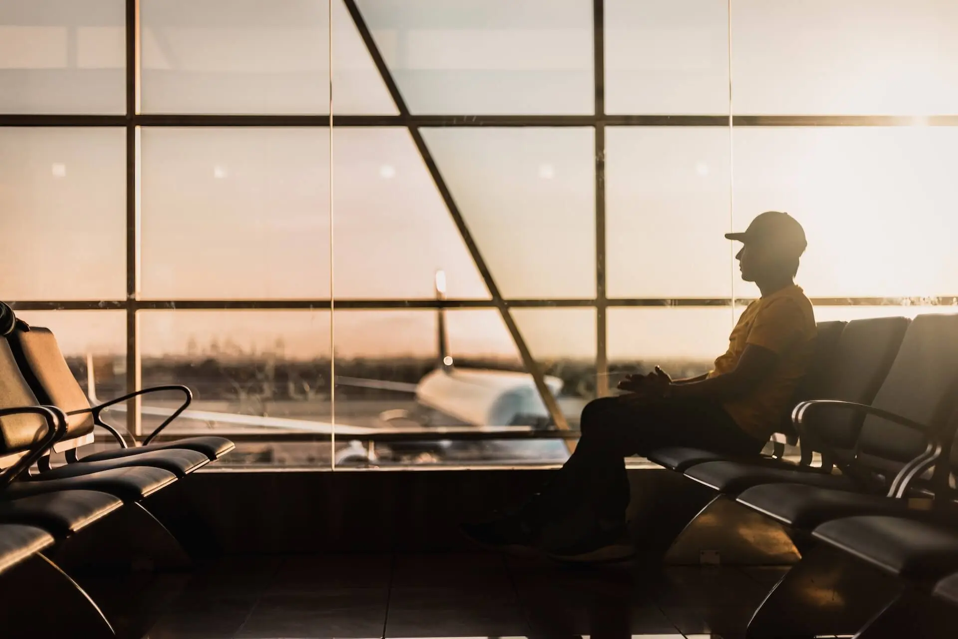 Man Waiting Airport