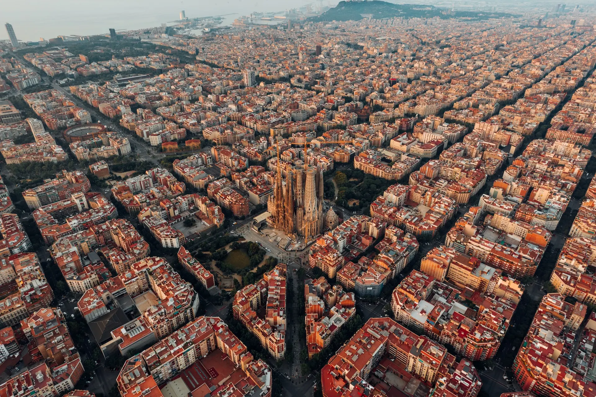 barcelona city from above