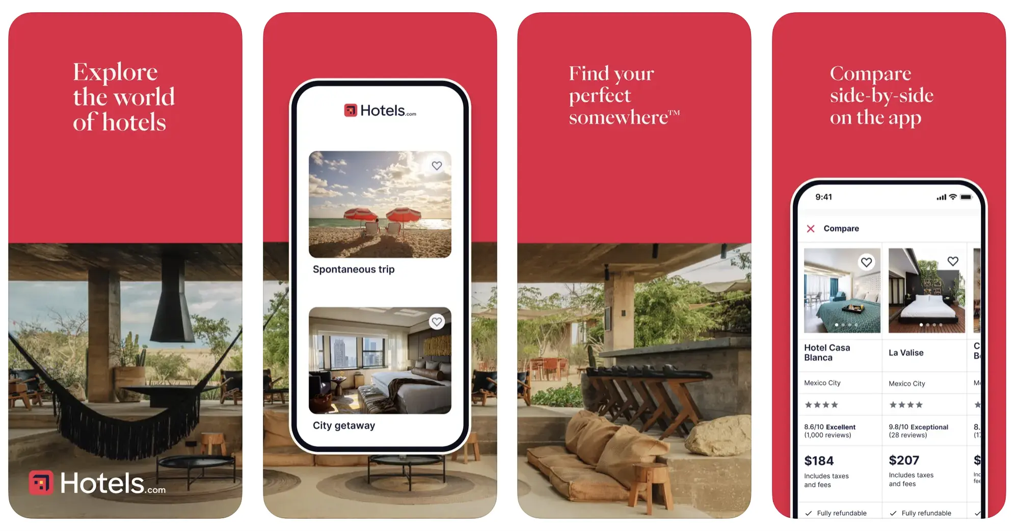 Hotels com App store