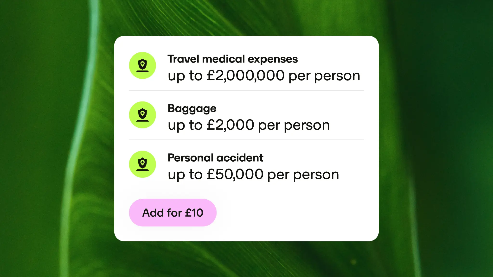 En Medical Baggage Insurance