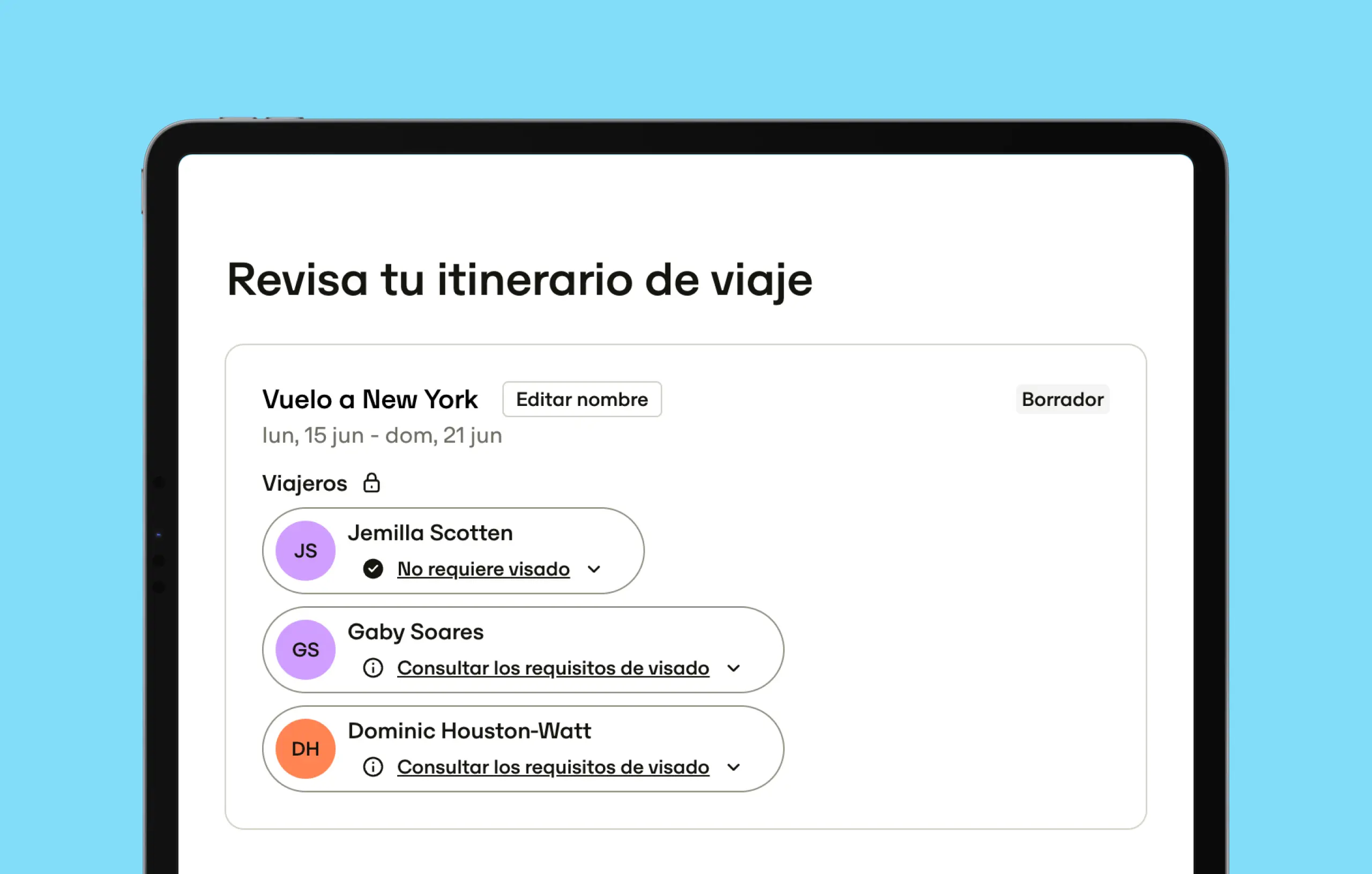 Todo claro antes de viajar