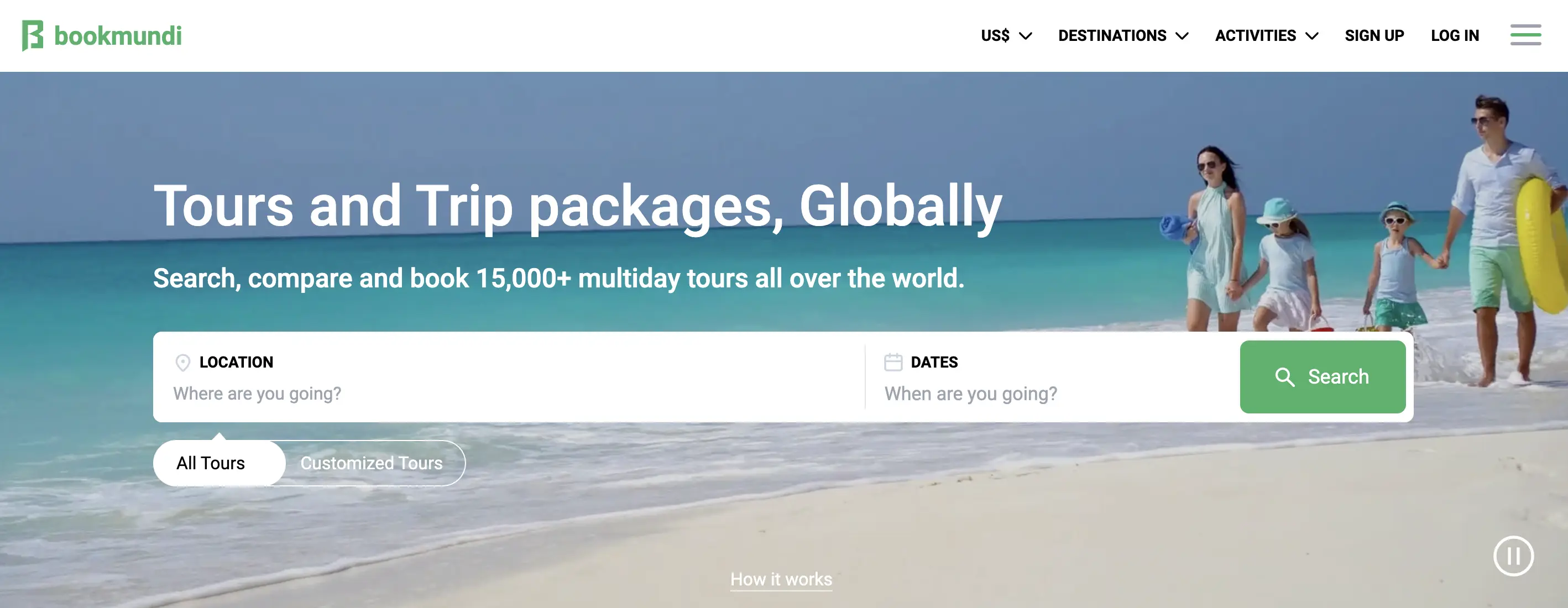 Bookmundi homepage