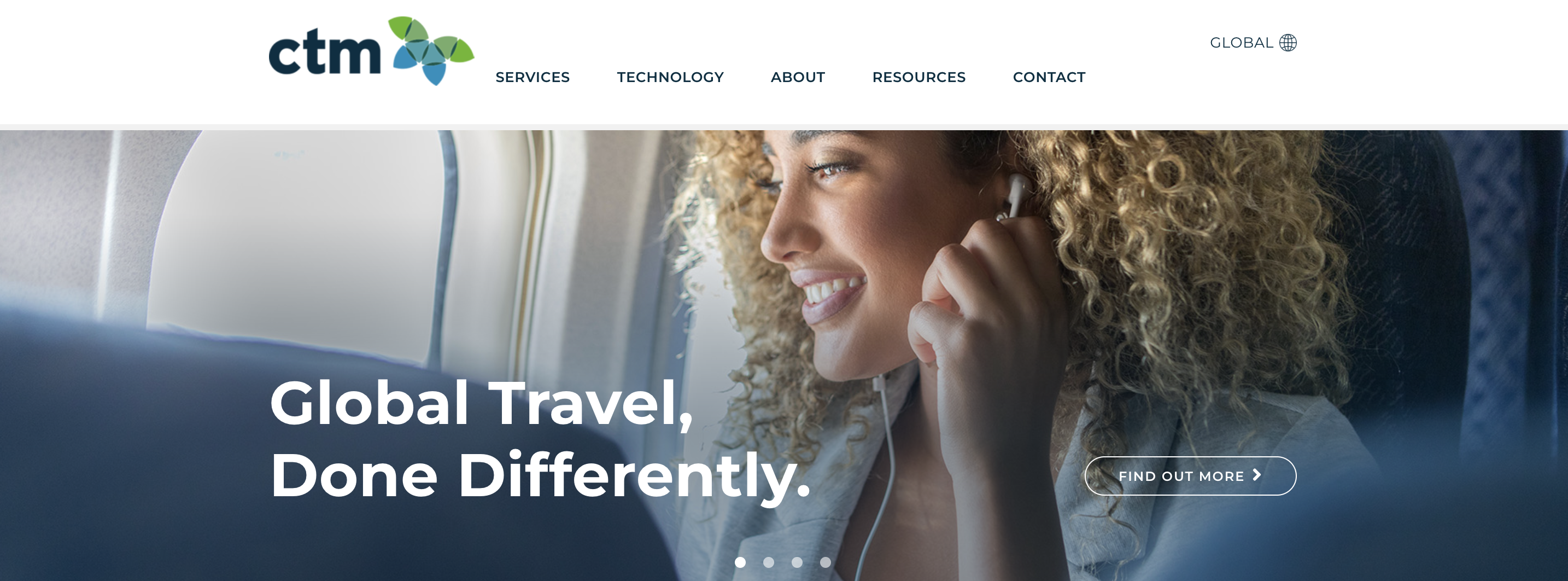 CTM Travel homepage