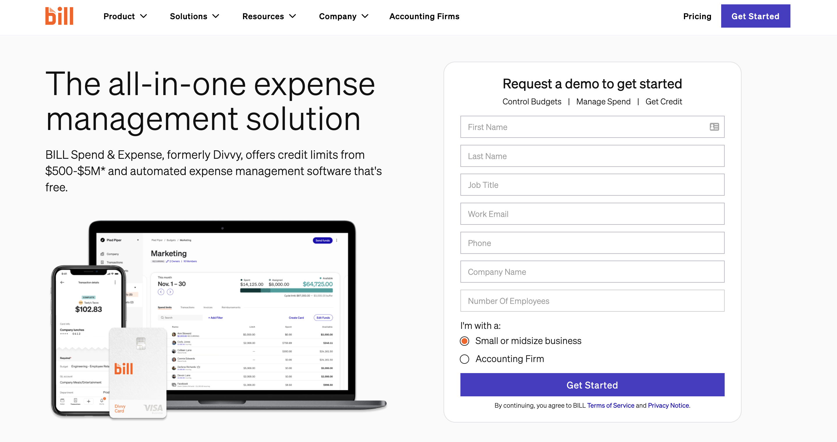 BILL homepage
