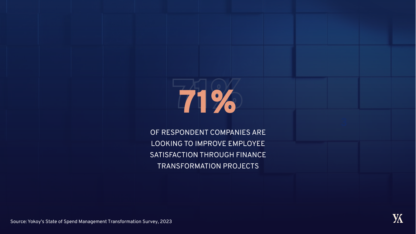 Companies who are looking to improve employee satisfaction through finance transformation
