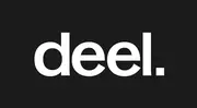 Deel Logo Wordmark White Black Large