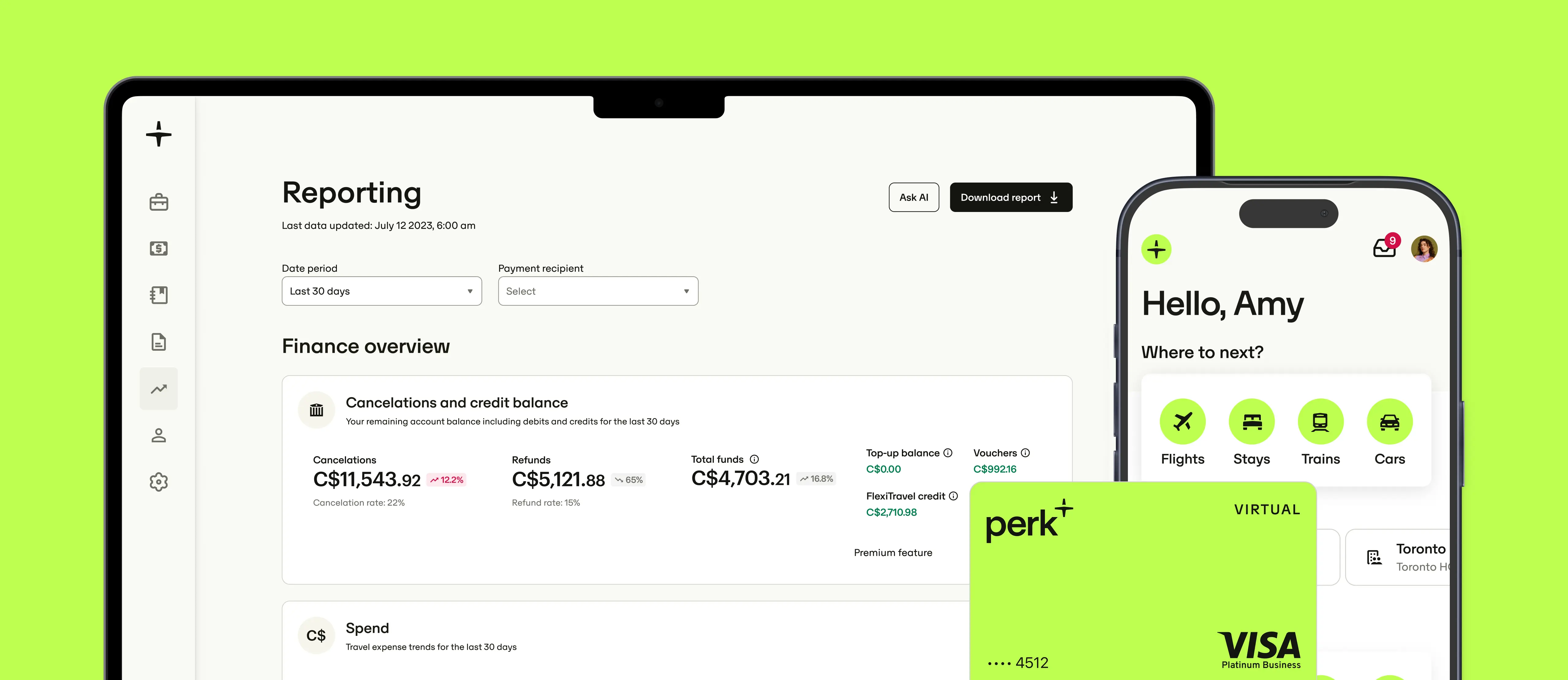 Travel and spend insights on one platform