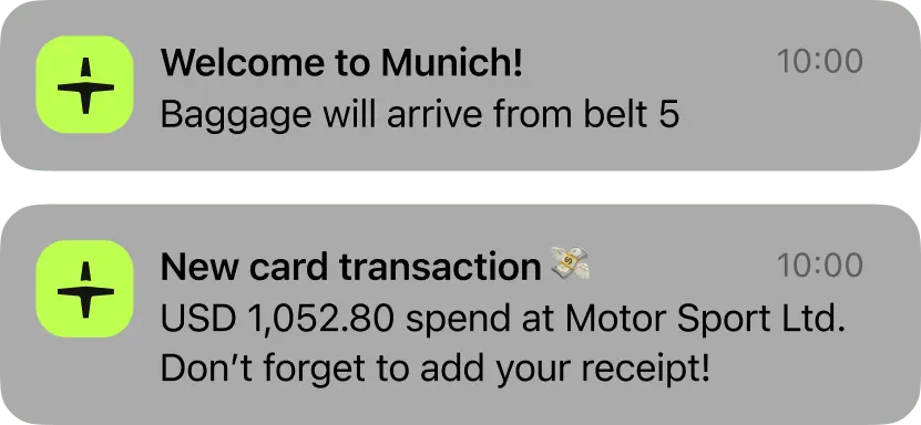 Notifications Cards Us