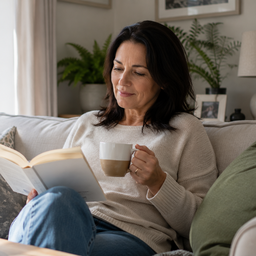 A woman considering her menopause care options