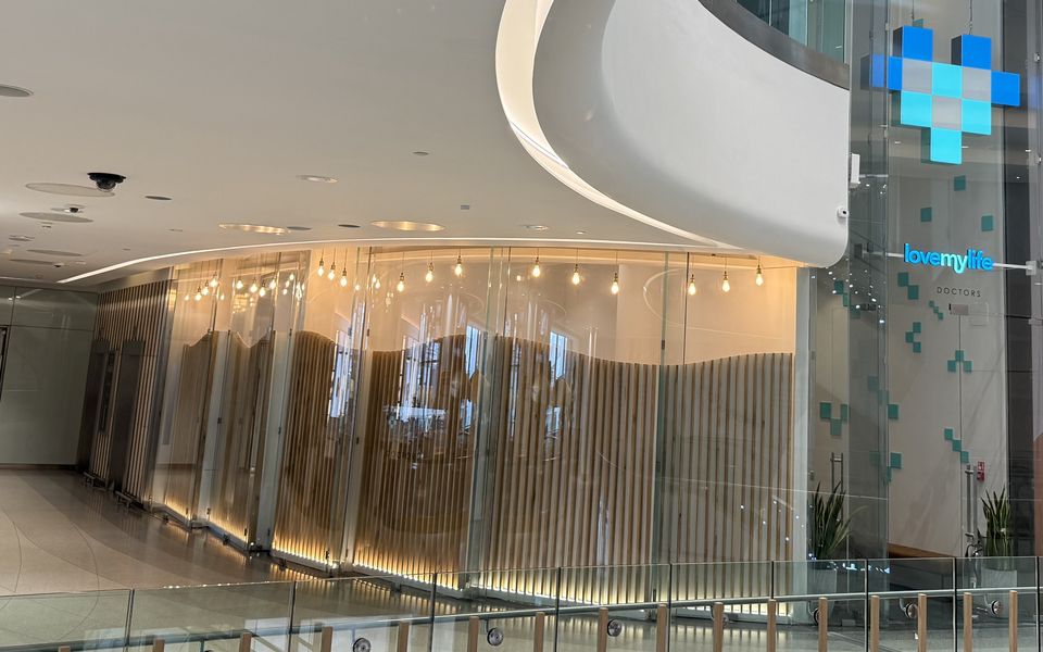 The LoveMyLife clinic frontage at The Village, Westfield London