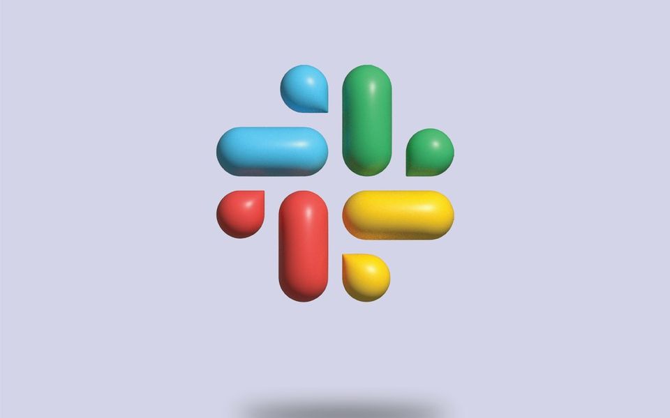 inflated icon of Slack app