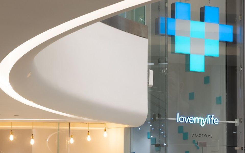 The LoveMyLife clinic sign at The Village, Westfield London