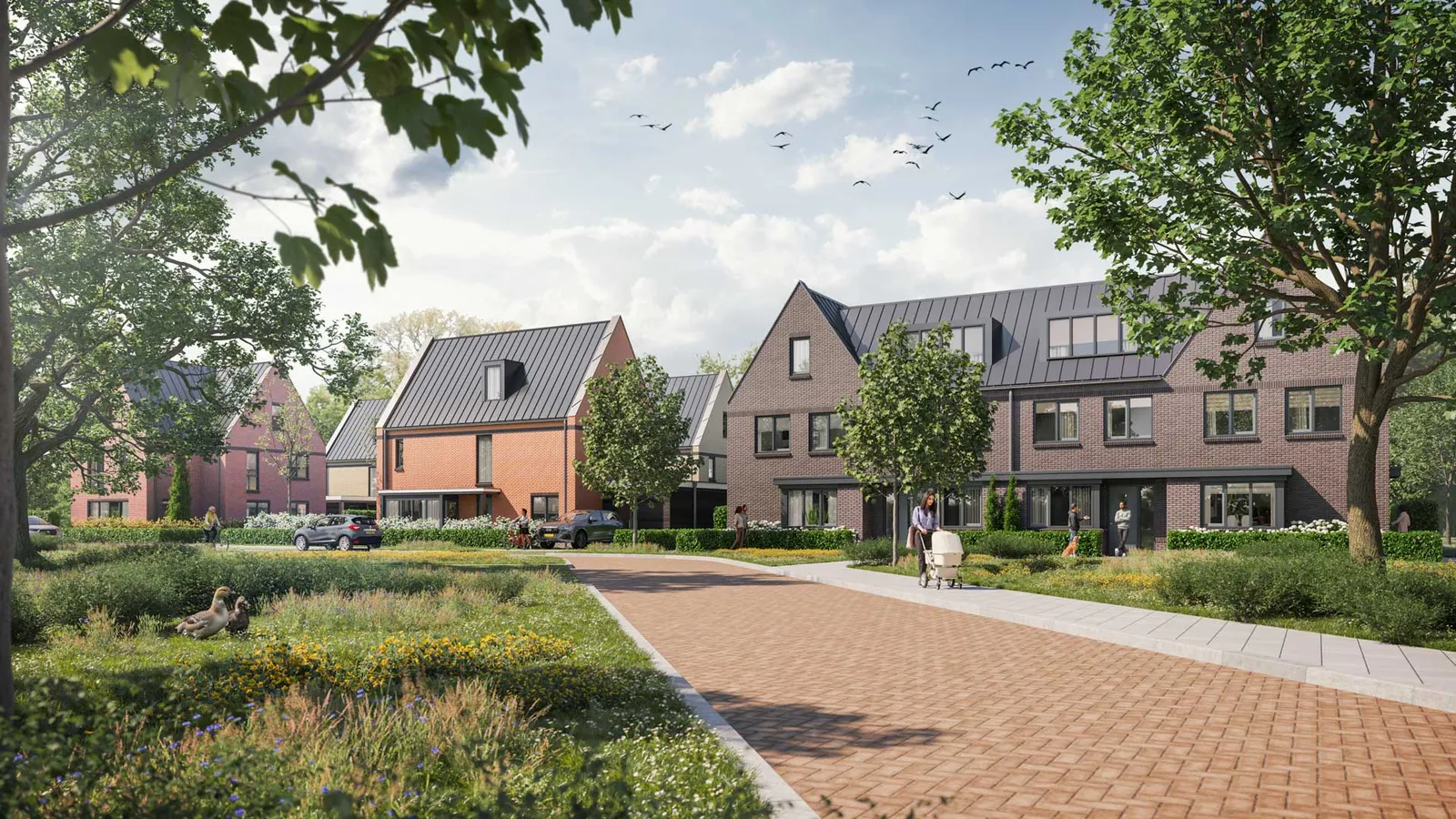 Het Achtererf, nieuwbouwwijk in Loosdrecht Lichtenberg Bouwgroep