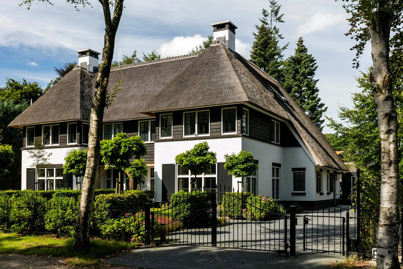 Geschakelde villa met rieten dak Lichtenberg Bouwgroep