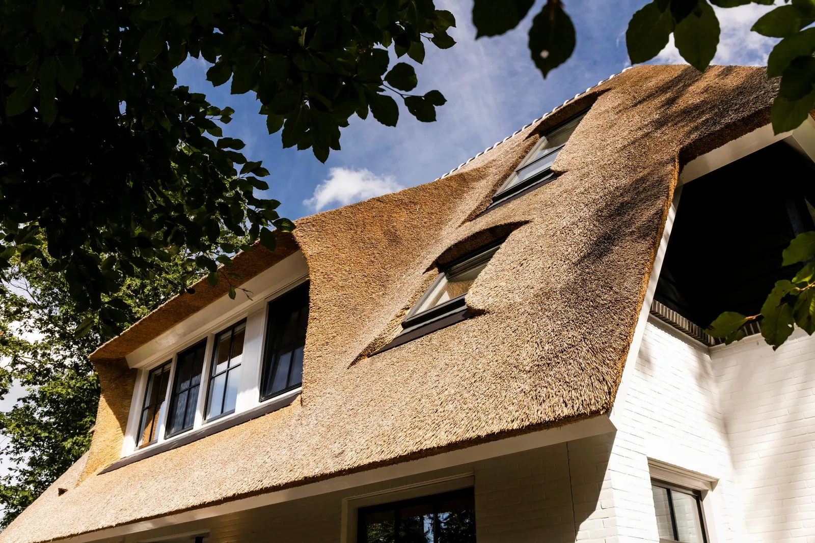 Geschakelde villa met rieten dak Zeist Lichtenberg Bouwgroep