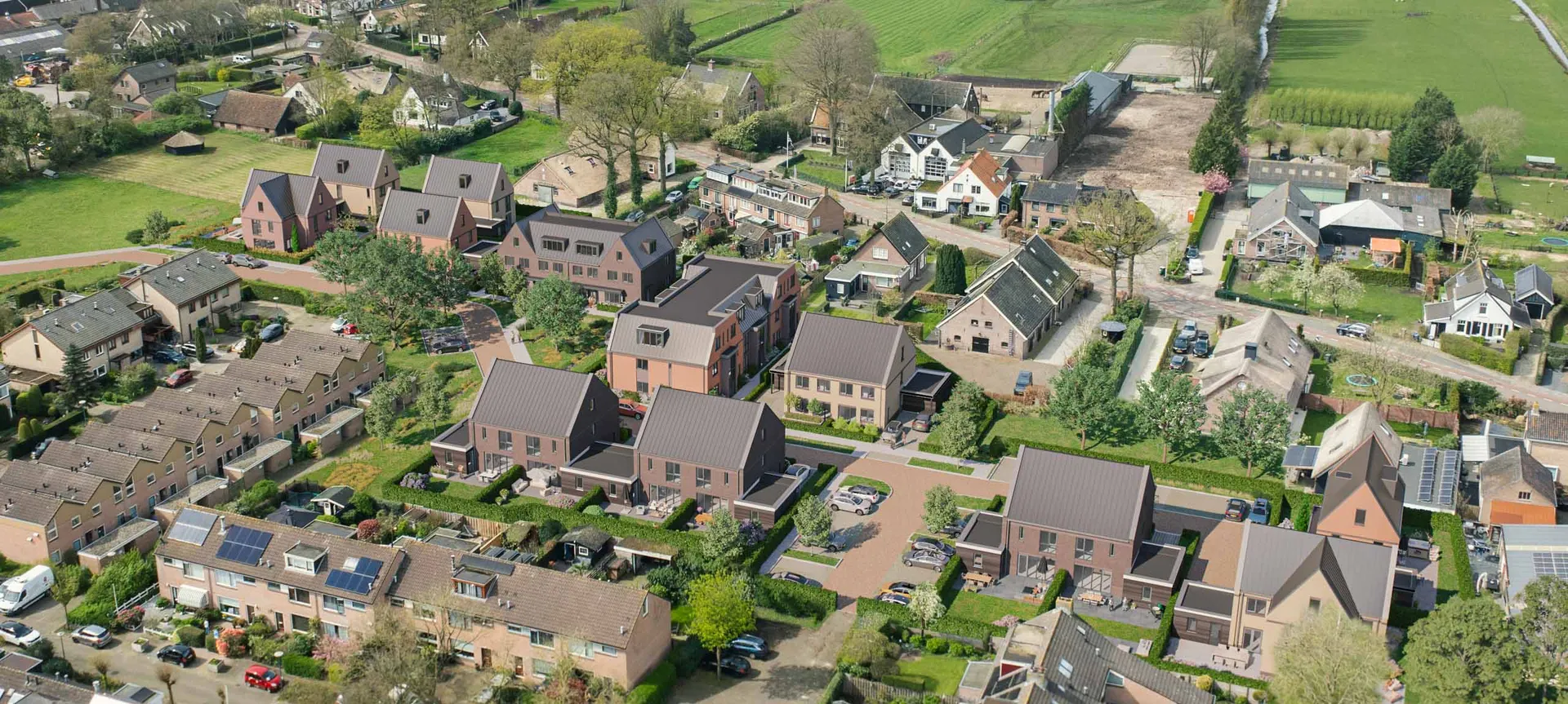 Het Achtererf, nieuwbouwwijk in Loosdrecht Lichtenberg Bouwgroep situatie