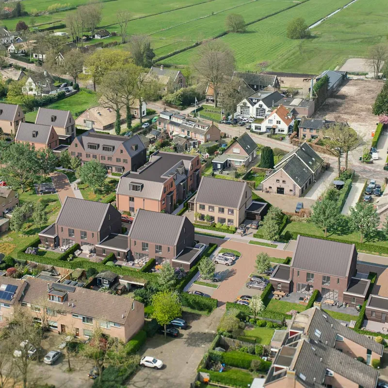 Het Achtererf, nieuwbouwwijk in Loosdrecht Lichtenberg Bouwgroep situatie