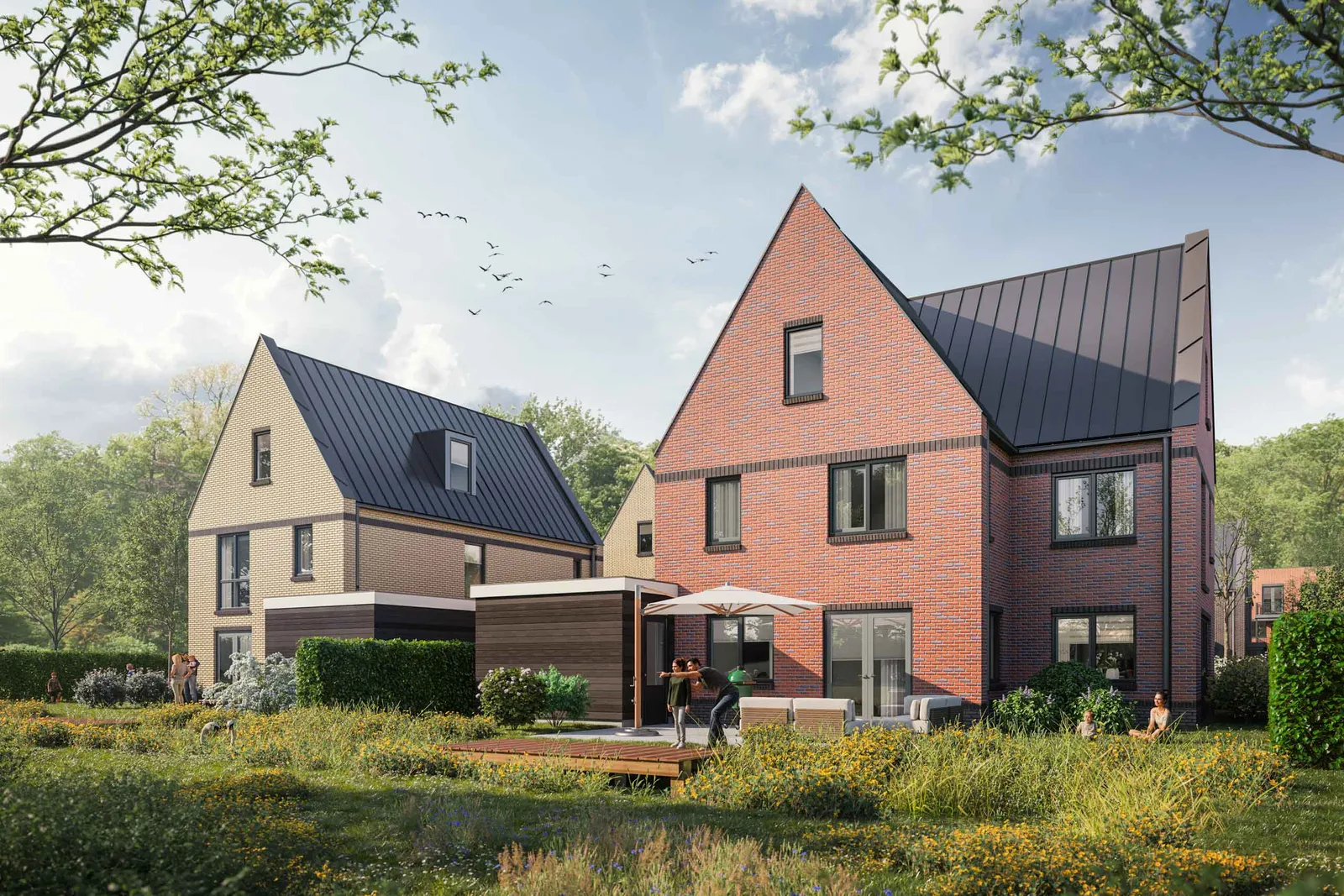 Het Achtererf, nieuwbouwwijk in Loosdrecht Lichtenberg Bouwgroep