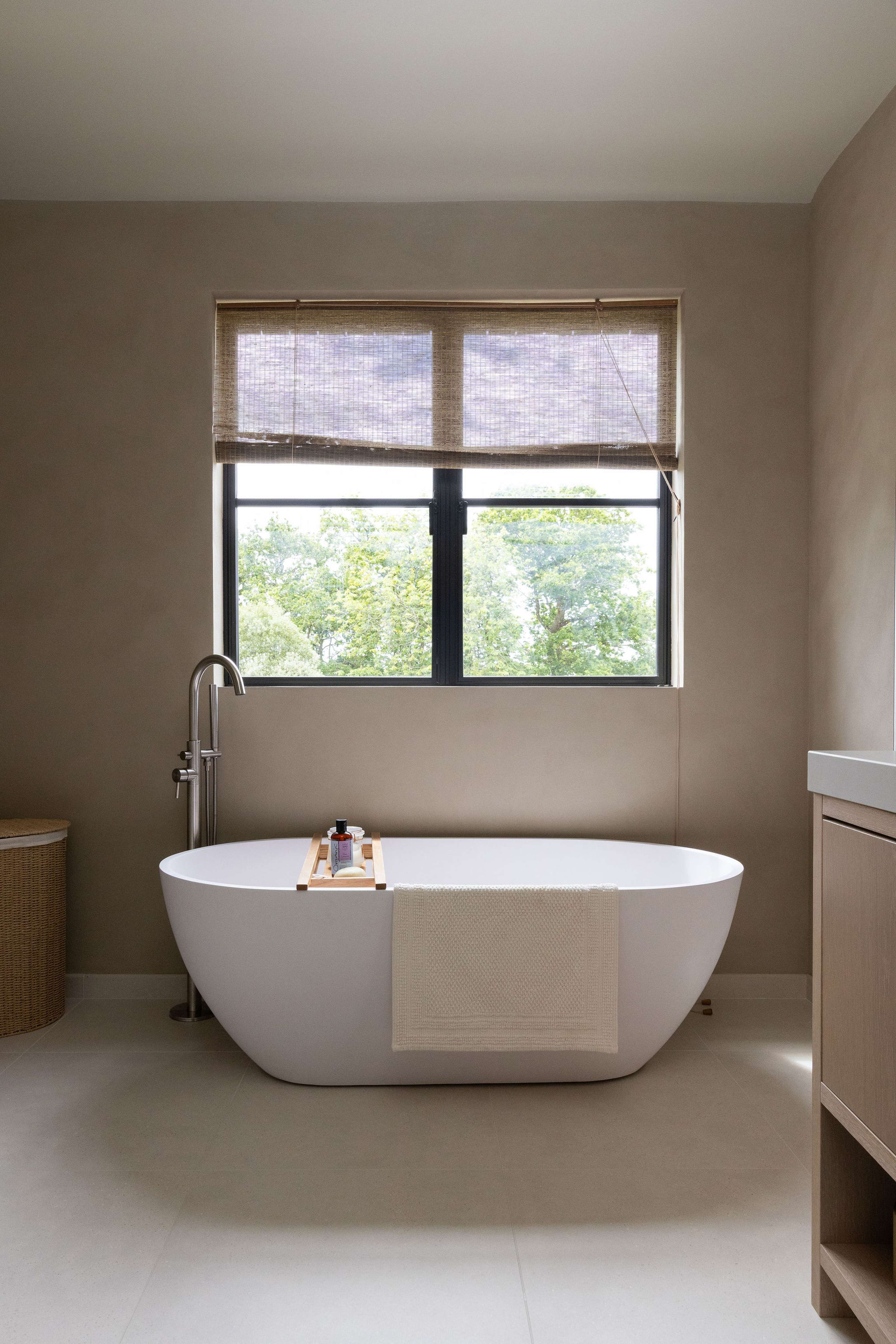 Steel-look heritage bathroom window at Orchard House in West Sussex