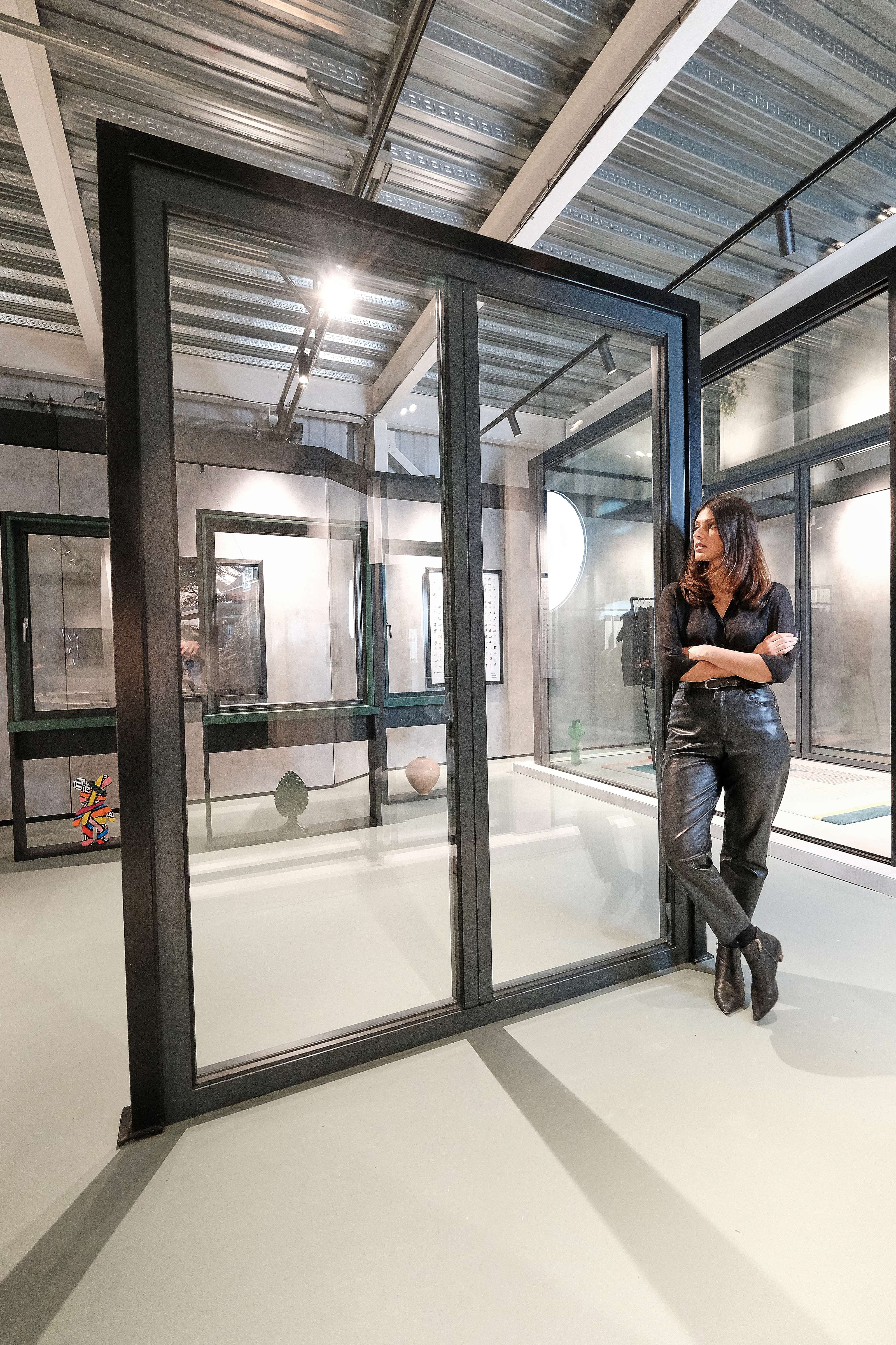 An Aluminium Tilt and Turn window at the Fluid Glass Showroom in Watford