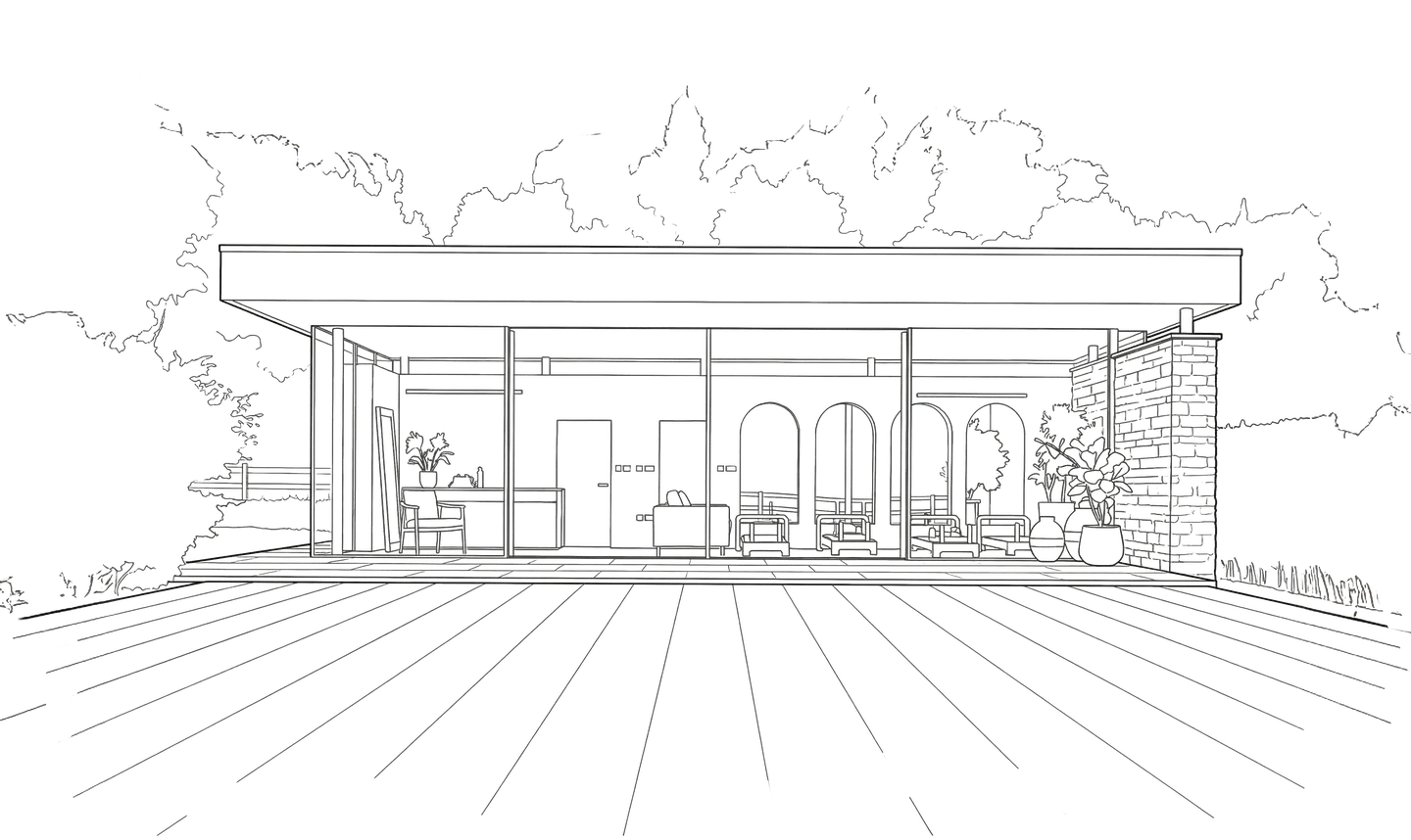 Technical drawing — bespoke pattern overlay