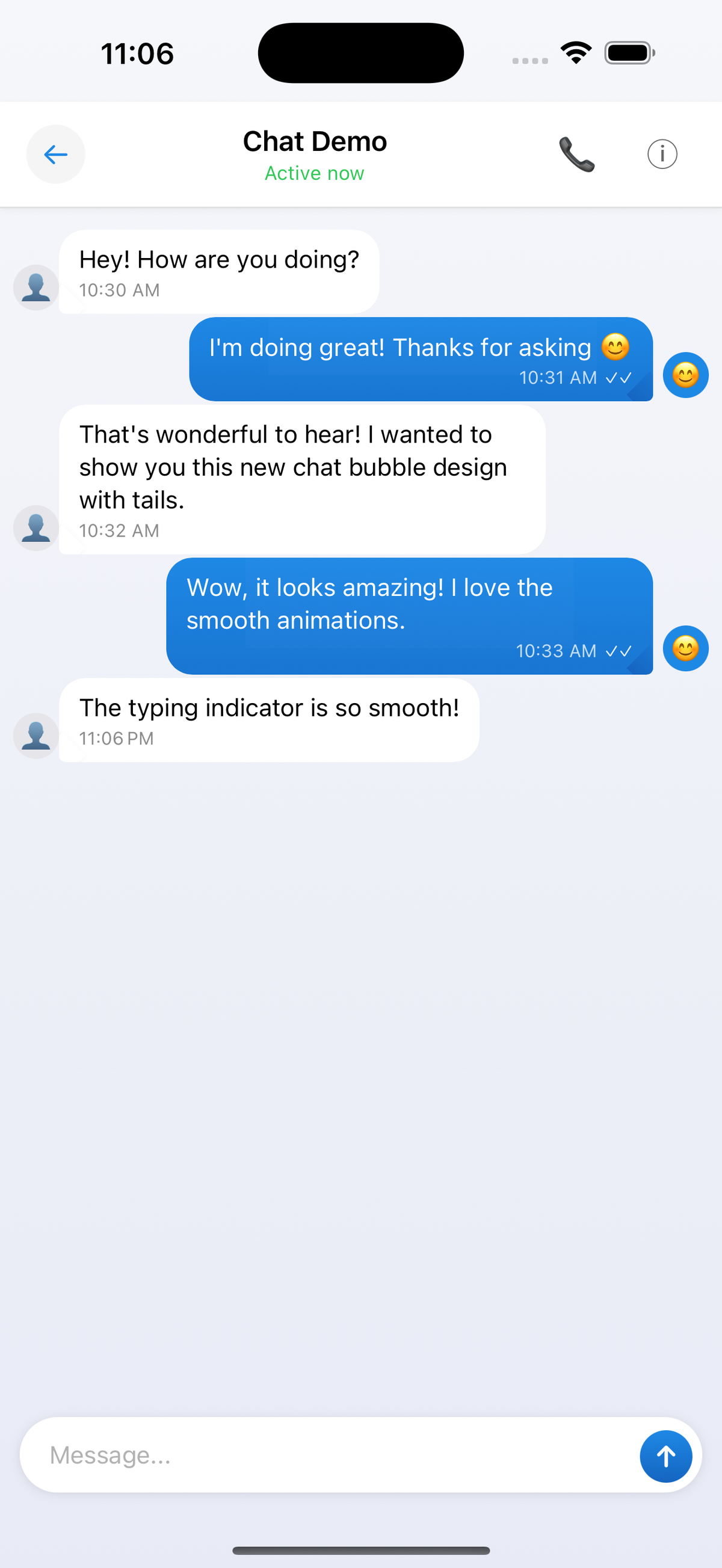 Beautiful Chat Bubbles in React Native