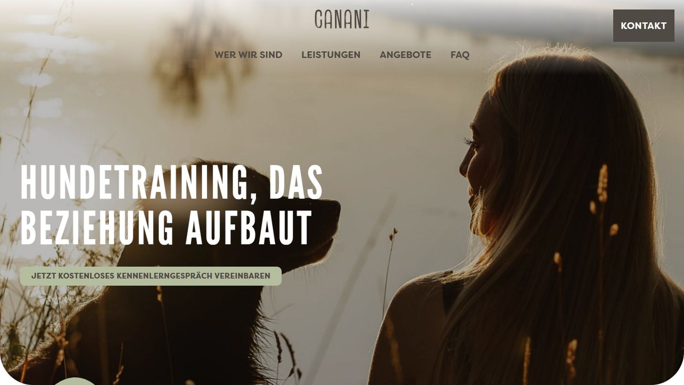 Screenshot der Website: Canani