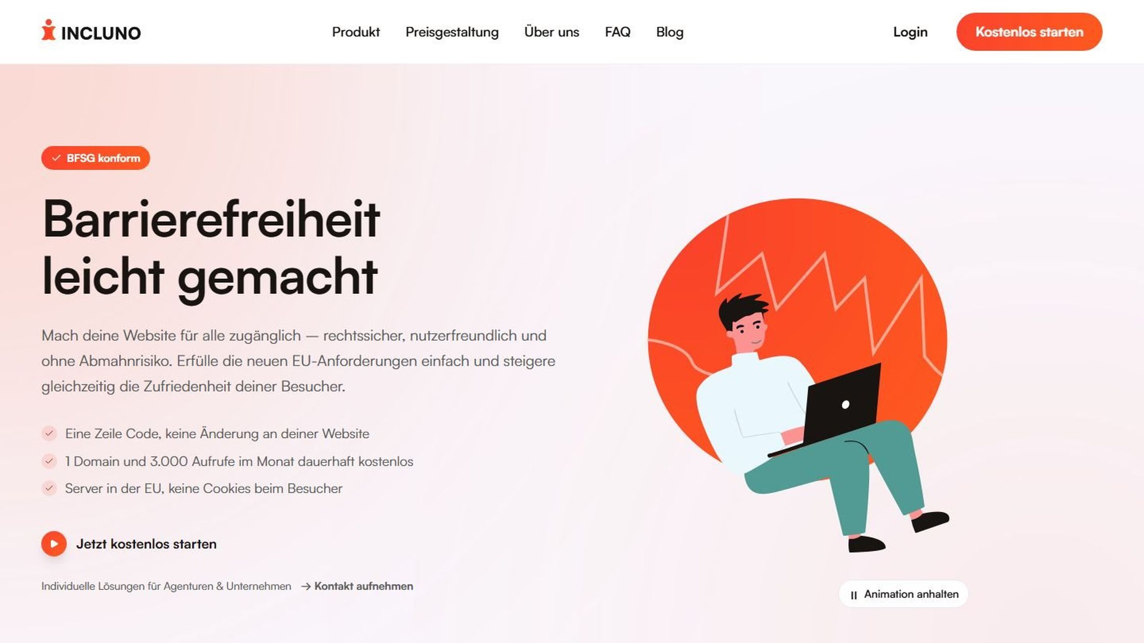 Startseite von incluno.de: Barrierefreiheit leicht gemacht