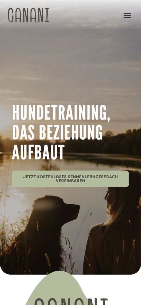 canani.de auf dem Handy: Startseite