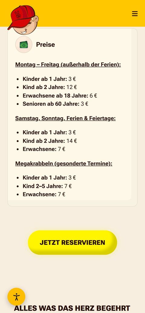 megaplay.info auf dem Handy: Öffnungszeiten und Preise