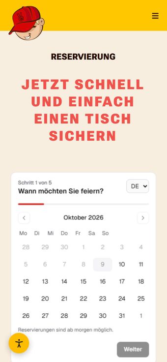 Mobile Ansicht: Megaplay Reservierungssystem