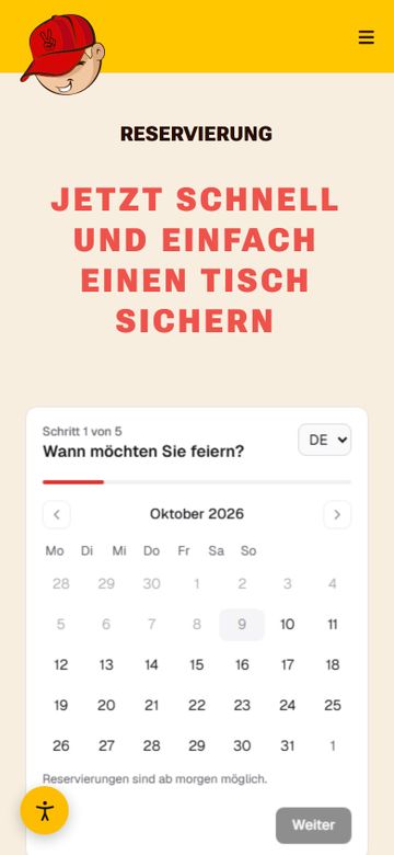 Mobile Ansicht: Megaplay Reservierungssystem