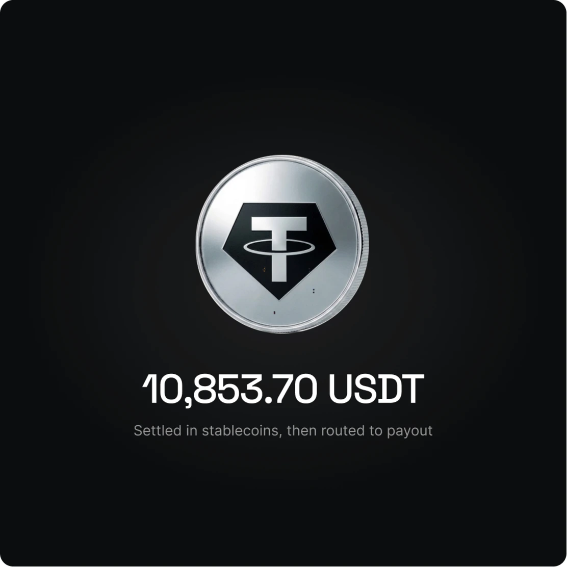 Conversion through stablecoins
