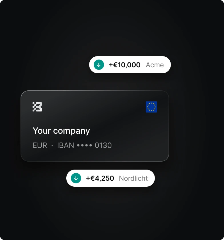 Your company account receiving local payments