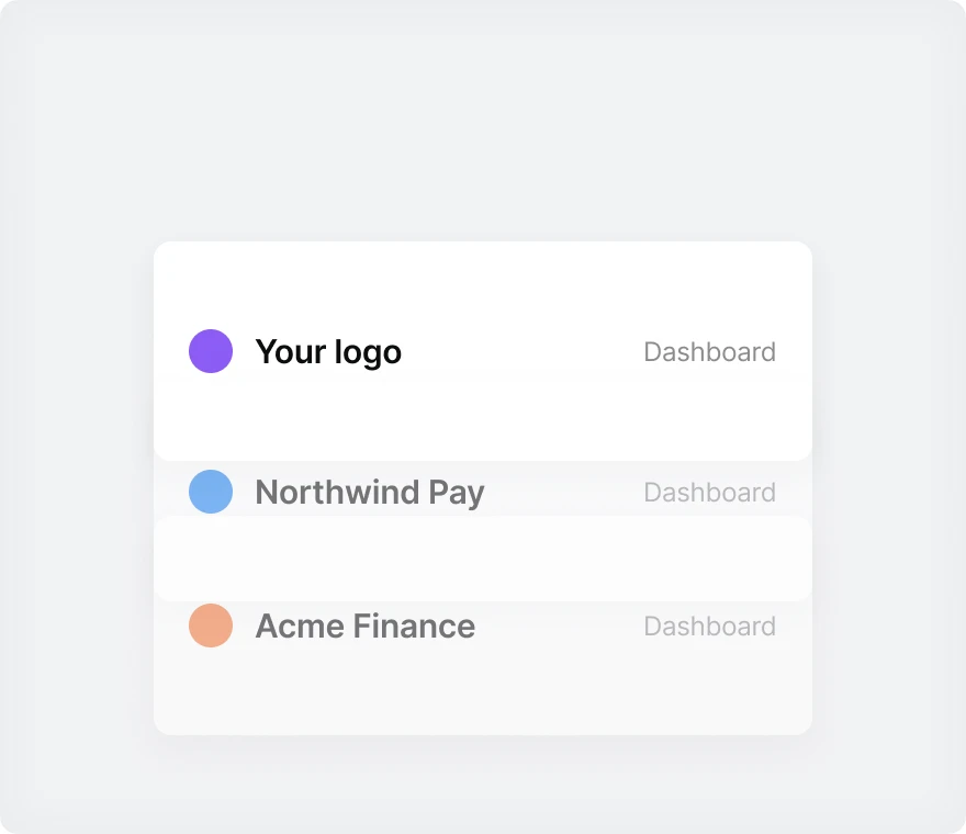 Dashboard with your logo
