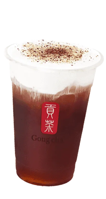 Gong Cha bubble tea brown sugar oolong milk tea drink