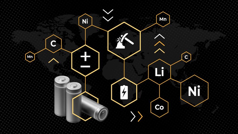 Cover image featuring mining symbols and periodic table element symbols