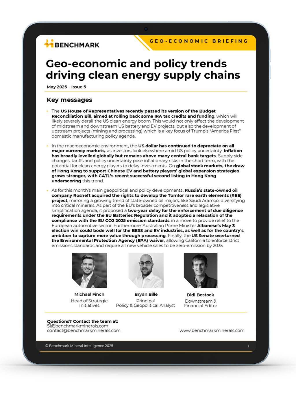 Geo-economic and policy trends driving clean energy supply chains - Issue 5