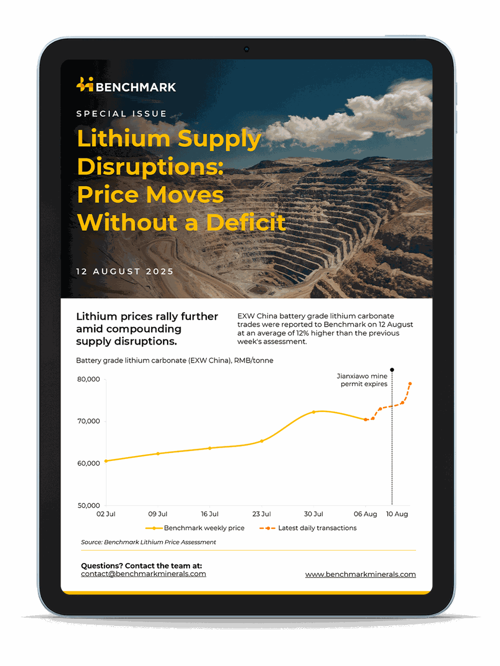 Lithium Supply Disruptions: Price Moves Without a Deficit