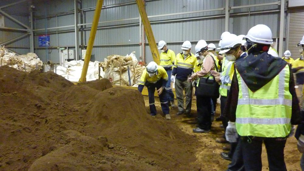 Members of an IAEA international expert team visit Lynas rare earth processing facility near Kuantan in Malaysia on 14 October 2014.