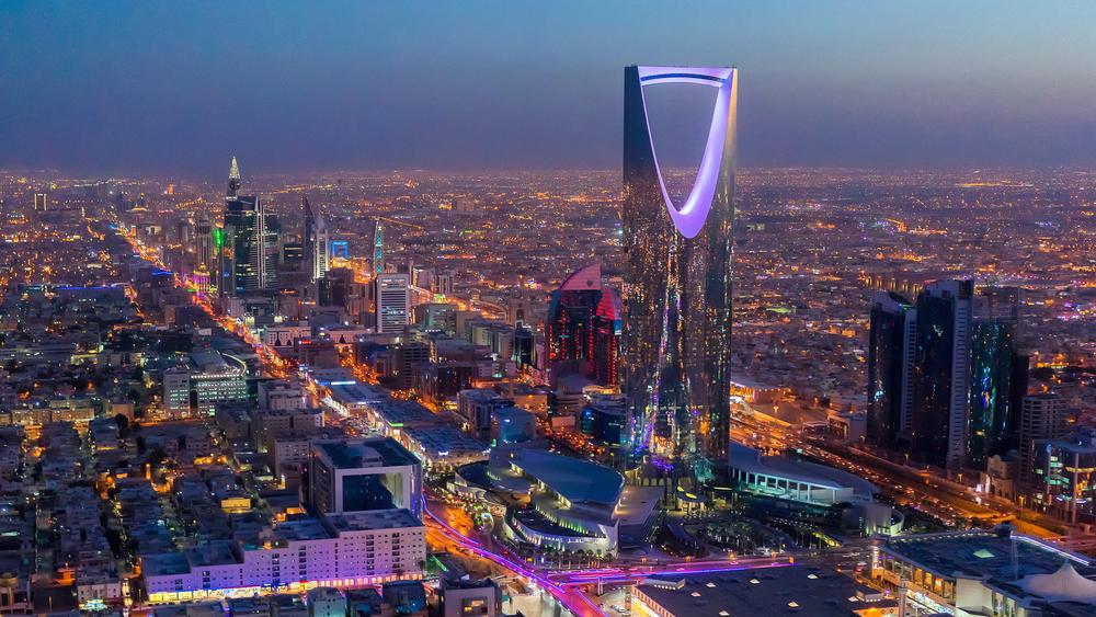 Image of Saudi Arabian capital Riyadh at night