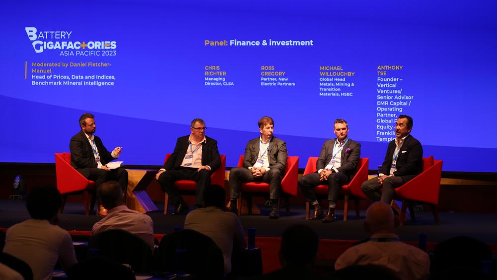 Panel discussion at Battery Gigafactories APAC 2023.