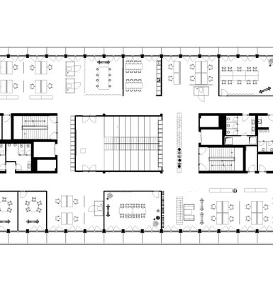 2D Layout einer Bürofläche in Buchs
