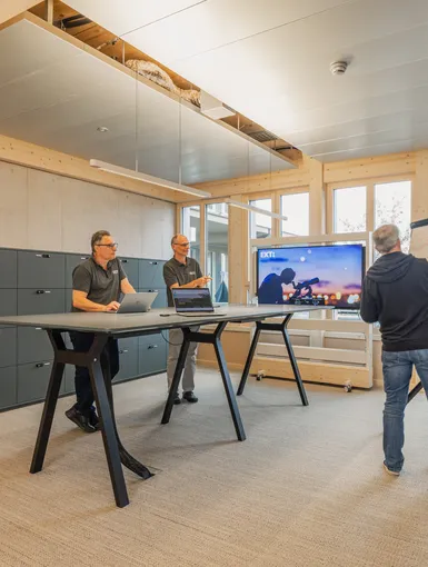 Workshopbereich mit Whiteboard